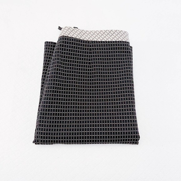 Basler Pearl Plaid Windowpane Print Skirt Back Slit SZ38 - Picture 8 of 8